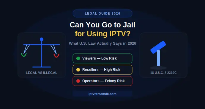can you go to jail for using IPTV